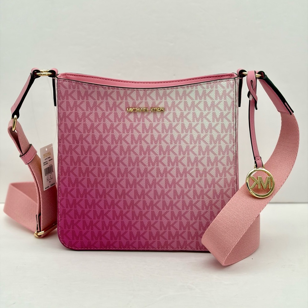 Michael Kors Pink Ombre Signature Crossbody Bag